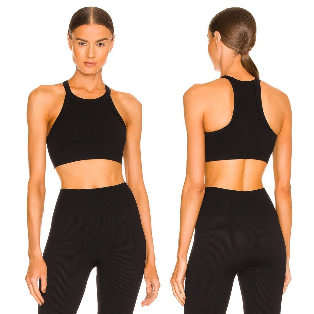 Commando Studio Rib Racerback Bra in Black Women's‎ S/M
